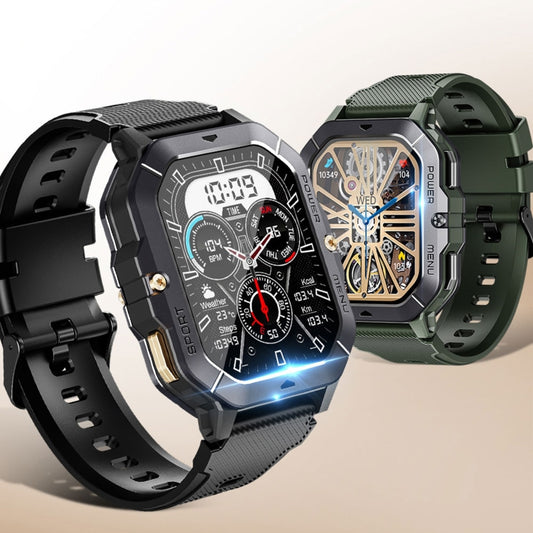 LEMFO C28 2.02 inch Sport Smart Watch, Support Bluetooth Call / Sleep / Blood Oxygen / Heart Rate / Blood Pressure Health Monitor(Green) by LEMFO