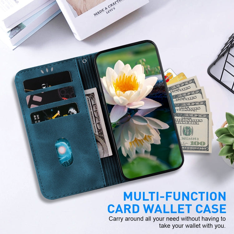 For Redmi K70 / K70 Pro Lotus Embossed Leather Phone Case(Dark Blue) - Xiaomi Cases by buy2fix | Online Shopping UK | buy2fix