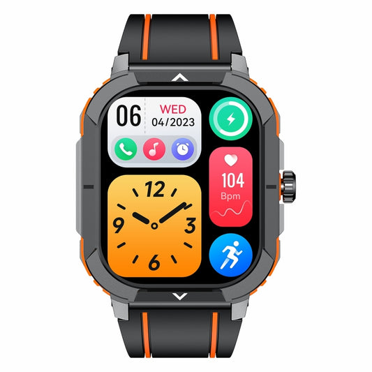 LEMFO HK56 2.06 inch BT5.3 IP68 Sport Smart Watch, Support Bluetooth Call / Message Notification / Heart Rate / Blood Pressure Health Monitor(Orange) by LEMFO