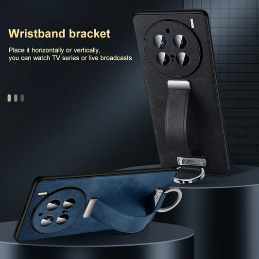 For vivo X100s Pro / X100 Pro SULADA PC + Leather Texture Skin Feel Shockproof Phone Case(Blue) by SULADA