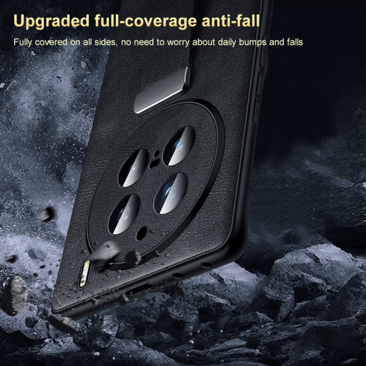 For vivo X100s Pro / X100 Pro SULADA PC + Leather Texture Skin Feel Shockproof Phone Case(Black) by SULADA