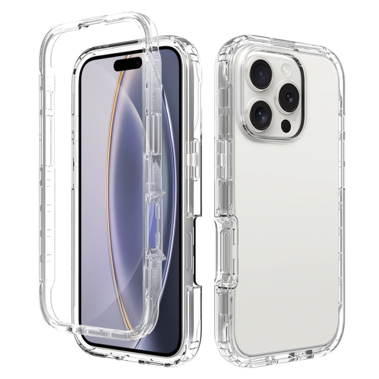 For iPhone 16 Pro Clear TPU Hybrid PC Shockproof Phone Case(Transparent) - iPhone 16 Pro Cases by buy2fix | Online Shopping UK | buy2fix