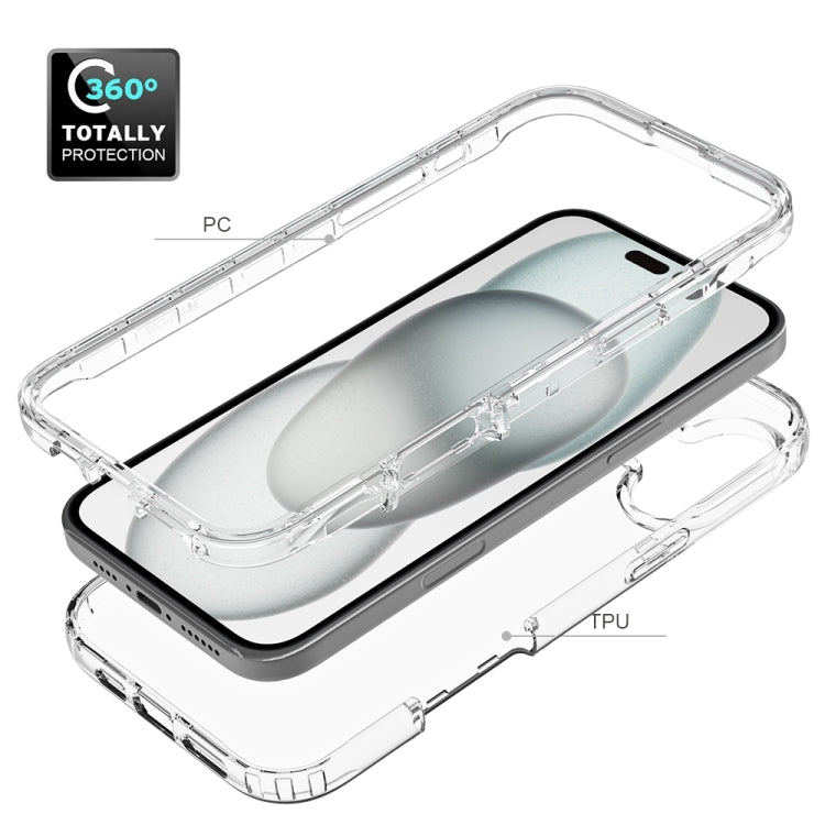 For iPhone 16 Plus Clear TPU Hybrid PC Shockproof Phone Case(Transparent) - iPhone 16 Plus Cases by buy2fix | Online Shopping UK | buy2fix