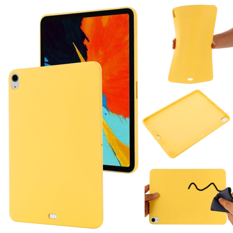 For iPad Air 13 2025 / 2024 Pure Color Liquid Silicone Shockproof Tablet Case(Yellow) - iPad Air 13 2025 / 2024 Cases by buy2fix | Online Shopping UK | buy2fix