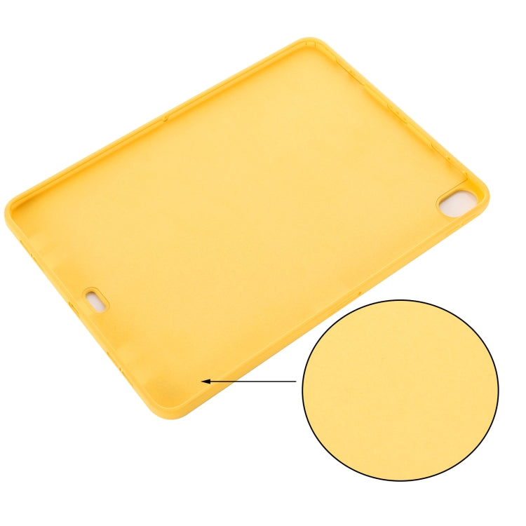 For iPad Air 13 2025 / 2024 Pure Color Liquid Silicone Shockproof Tablet Case(Yellow) - iPad Air 13 2025 / 2024 Cases by buy2fix | Online Shopping UK | buy2fix