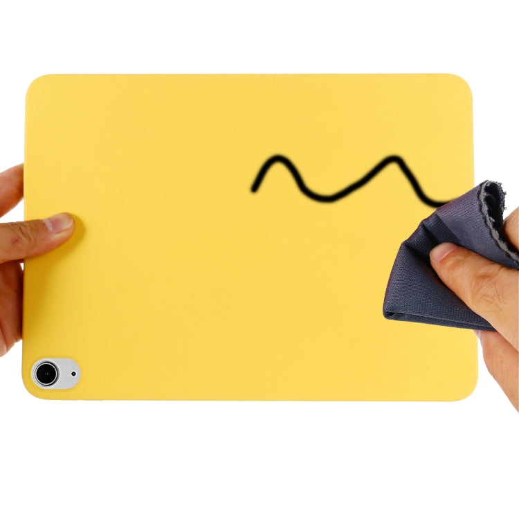 For iPad Air 13 2025 / 2024 Pure Color Liquid Silicone Shockproof Tablet Case(Yellow) - iPad Air 13 2025 / 2024 Cases by buy2fix | Online Shopping UK | buy2fix