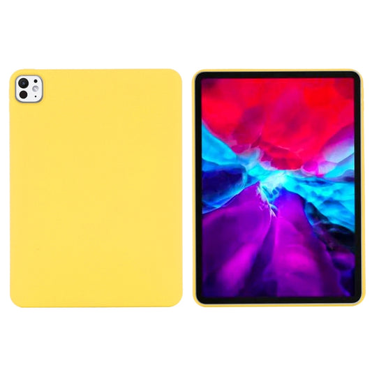 For iPad Pro 13 2025 / 2024 Pure Color Liquid Silicone Shockproof Tablet Case(Yellow) by buy2fix