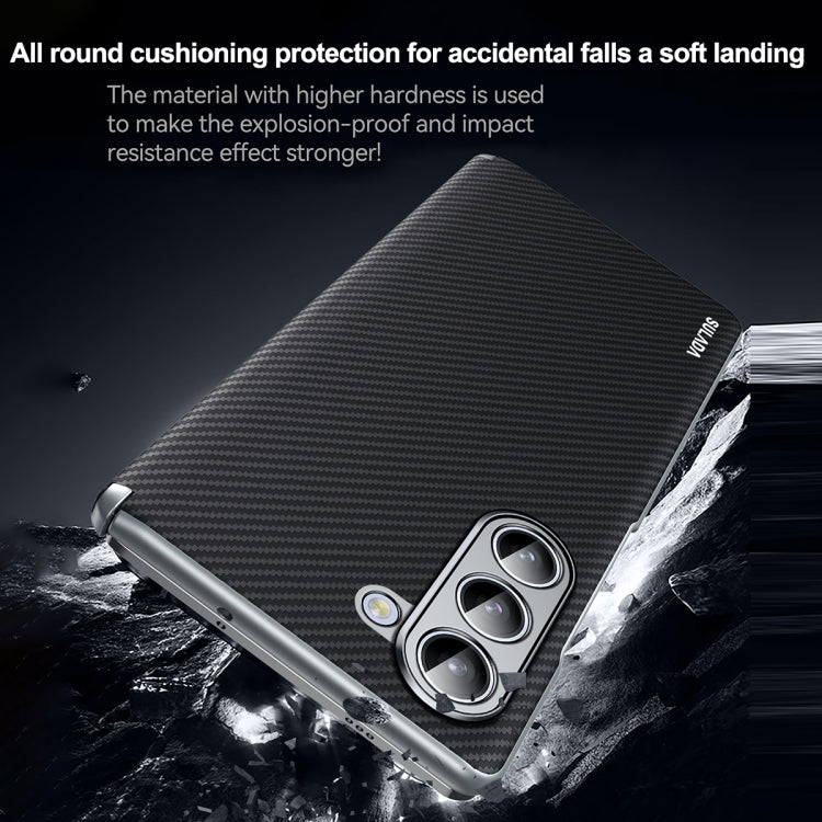 For Samsung Galaxy Z Fold6 SULADA 600D Kevlar Texture PC Shockproof Phone Case(Brown) - Galaxy Z Fold6 5G Cases by SULADA | Online Shopping UK | buy2fix