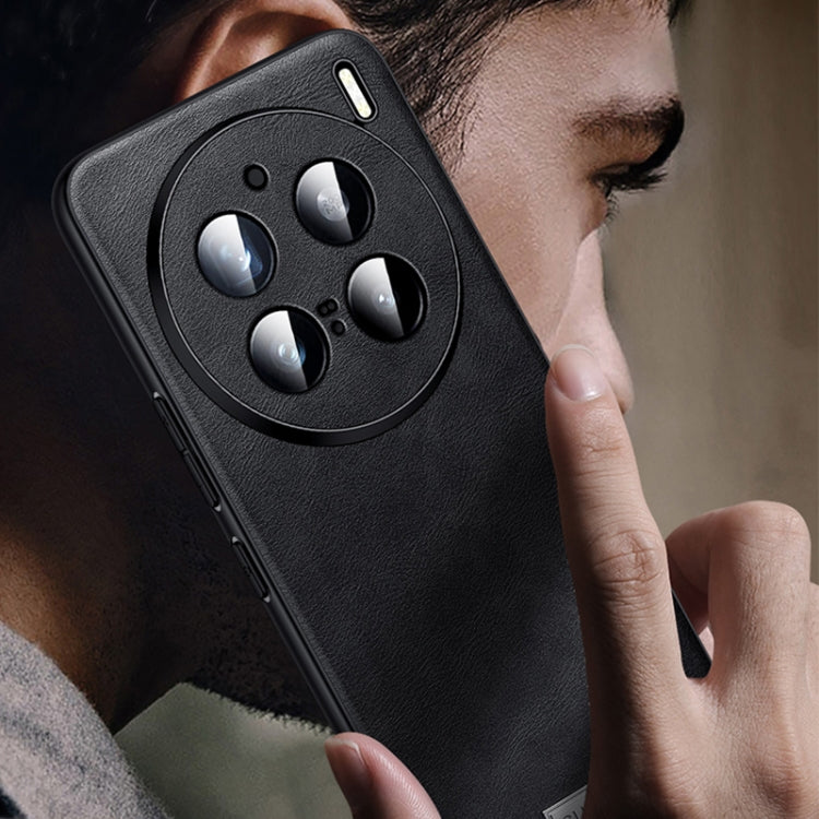 For vivo X100s Pro / X100 Pro SULADA Shockproof TPU + Handmade Leather Phone Case(Green) by SULADA