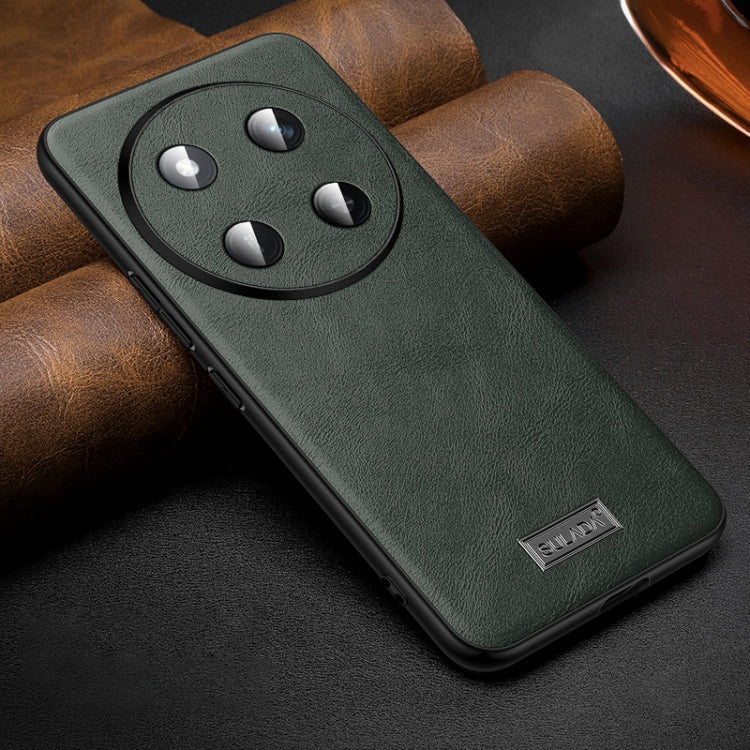 For Honor X60 Pro SULADA Shockproof TPU Hybrid Handmade Leather Phone Case(Green) - Honor Cases by SULADA | Online Shopping UK | buy2fix