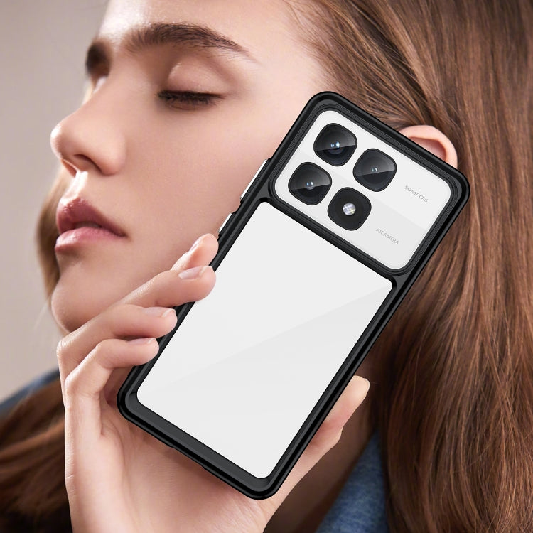 For Redmi K70 Ultra Colorful Series Acrylic Hybrid TPU Phone Case(Black) by buy2fix