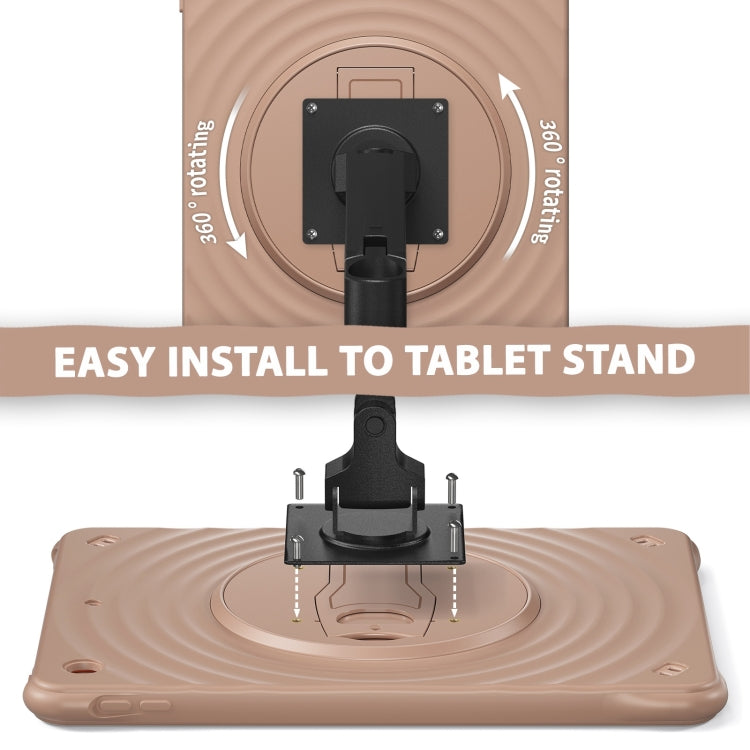 For iPad 10.2 2021 / 2020 / 2019 Holder Silicone Hybrid PC Tablet Case(Light Coffee) - iPad 10.2 Cases by buy2fix | Online Shopping UK | buy2fix