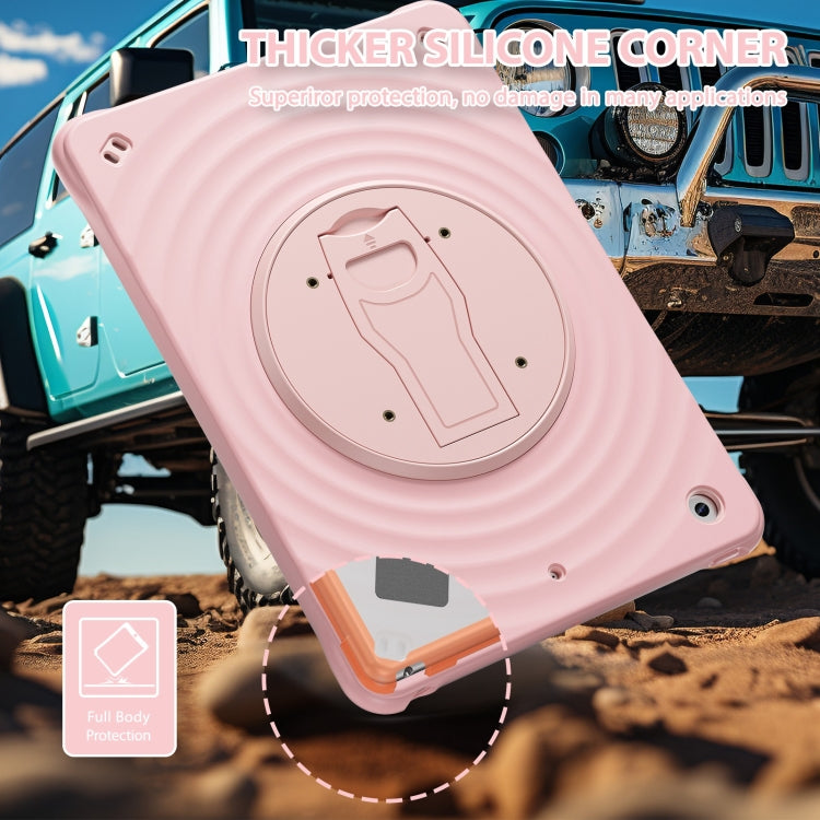 For iPad 10.2 2021 / 2020 / 2019 Holder Silicone Hybrid PC Tablet Case(Pink) - iPad 10.2 Cases by buy2fix | Online Shopping UK | buy2fix
