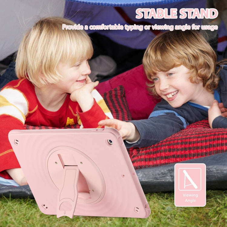 For iPad 10.2 2021 / 2020 / 2019 Holder Silicone Hybrid PC Tablet Case(Pink) - iPad 10.2 Cases by buy2fix | Online Shopping UK | buy2fix