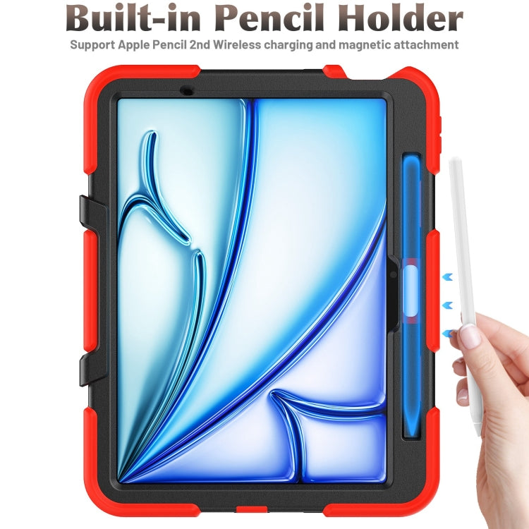 For iPad Air 11 2025 / 2024 Colorful Silicone Heavy Duty Hybrid PC Tablet Case(Red) - iPad Air 11 2025 / 2024 Cases by buy2fix | Online Shopping UK | buy2fix