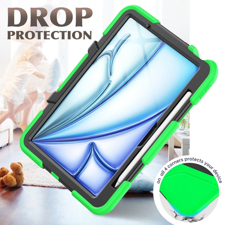 For iPad Air 11 2025 / 2024 Colorful Silicone Heavy Duty Hybrid PC Tablet Case(Green) - iPad Air 11 2025 / 2024 Cases by buy2fix | Online Shopping UK | buy2fix