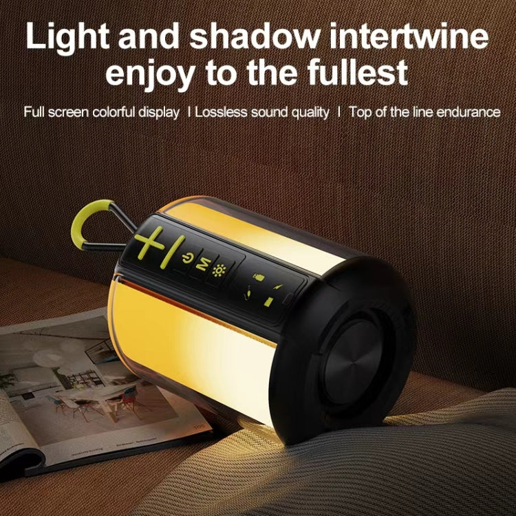 AEC S16 Portable LED Light Rainbow RGB Bluetooth Wireless TWS Speaker(Black) - Desktop Speaker by AEC | Online Shopping UK | buy2fix