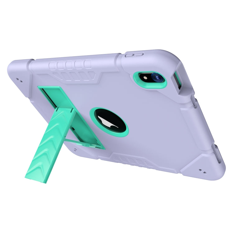 For iPad 2025 / 2022 Armor Holder Silicone Hybrid PC Tablet Case(Purple Mint Green) - iPad 2025 / 2022 Cases by buy2fix | Online Shopping UK | buy2fix