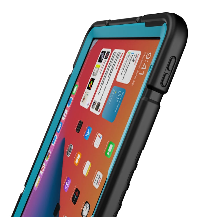 For iPad 2025 / 2022 Armor Holder Silicone Hybrid PC Tablet Case(Black Blue) - iPad 2025 / 2022 Cases by buy2fix | Online Shopping UK | buy2fix