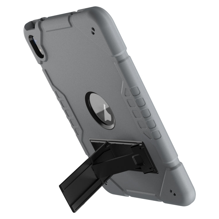 For iPad Air 2022 / 2020 10.9 Armor Holder Silicone Hybrid PC Tablet Case(Grey Black) - iPad Air (2022) / (2020) 10.9 Cases by buy2fix | Online Shopping UK | buy2fix
