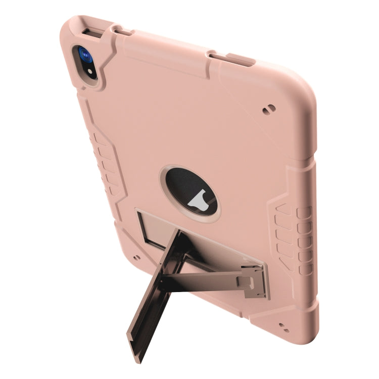 For iPad Air 2022 / 2020 10.9 Armor Holder Silicone Hybrid PC Tablet Case(Rose Gold) - iPad Air (2022) / (2020) 10.9 Cases by buy2fix | Online Shopping UK | buy2fix