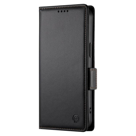 For iPhone Air Side Buckle Magnetic Frosted Leather Phone Case(Black) - iPhone Air Cases by buy2fix | Online Shopping UK | buy2fix