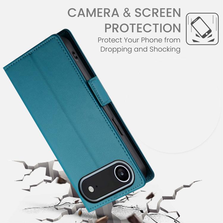 For iPhone Air Side Buckle Magnetic Frosted Leather Phone Case(Blue) - iPhone Air Cases by buy2fix | Online Shopping UK | buy2fix