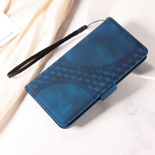 For Google Pixel 9 / 9 Pro Embossed Rhombus Starry Leather Phone Case(Blue) by buy2fix