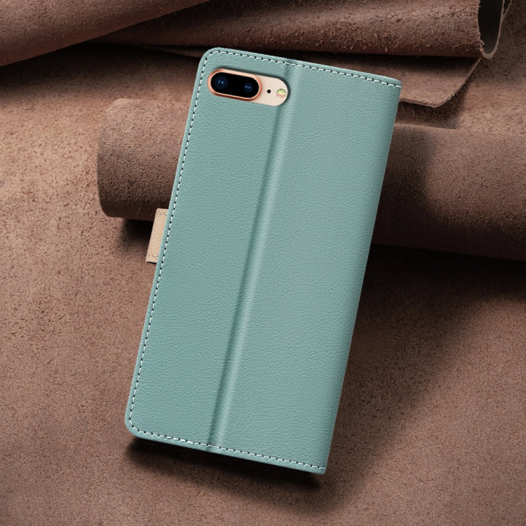 For iPhone 16e Color Matching RFID Anti-theft Leather Phone Case(Green) - iPhone 16e Cases by buy2fix | Online Shopping UK | buy2fix