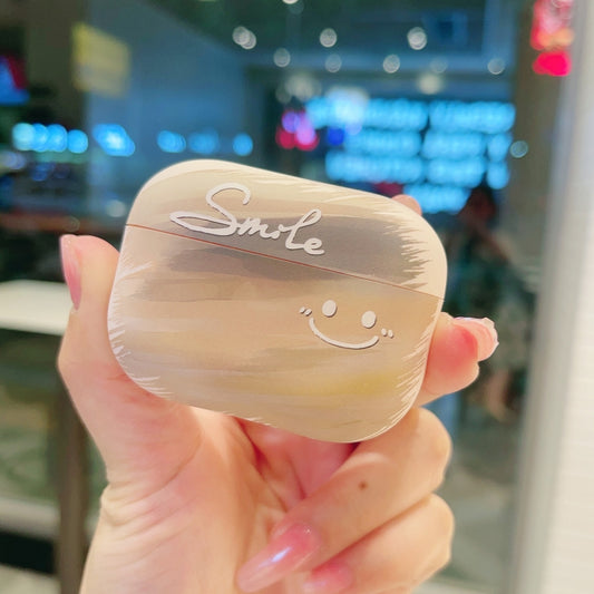 For AirPods Pro 2 Smile Clouds Earbuds Box Frosted TPU Case(Green) by buy2fix