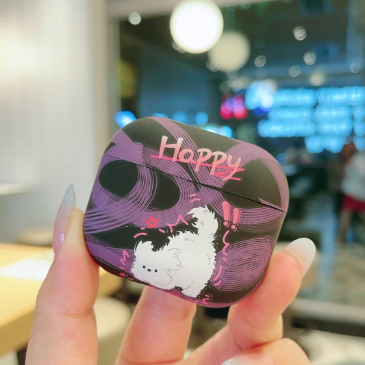 For AirPods 3 Cat and Dog Pattern Earbuds Box Frosted TPU Case(Exploring Dog) by buy2fix