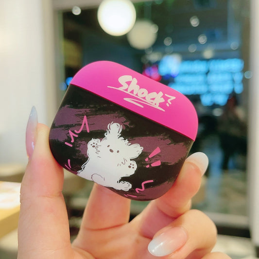 For AirPods 3 Cat and Dog Pattern Earbuds Box Frosted TPU Case(Shocking Dog) by buy2fix