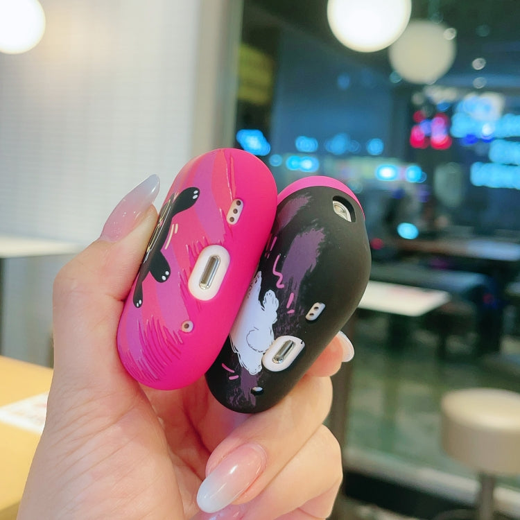 For AirPods Pro 2 Cat and Dog Pattern Earbuds Box Frosted TPU Case(Shocking Dog) by buy2fix
