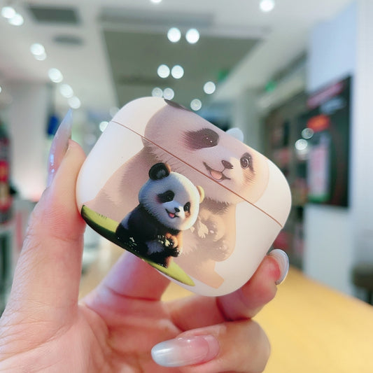 For AirPods Pro 2 Phantom Panda Pattern Earbuds Box Frosted TPU Case(White) by buy2fix