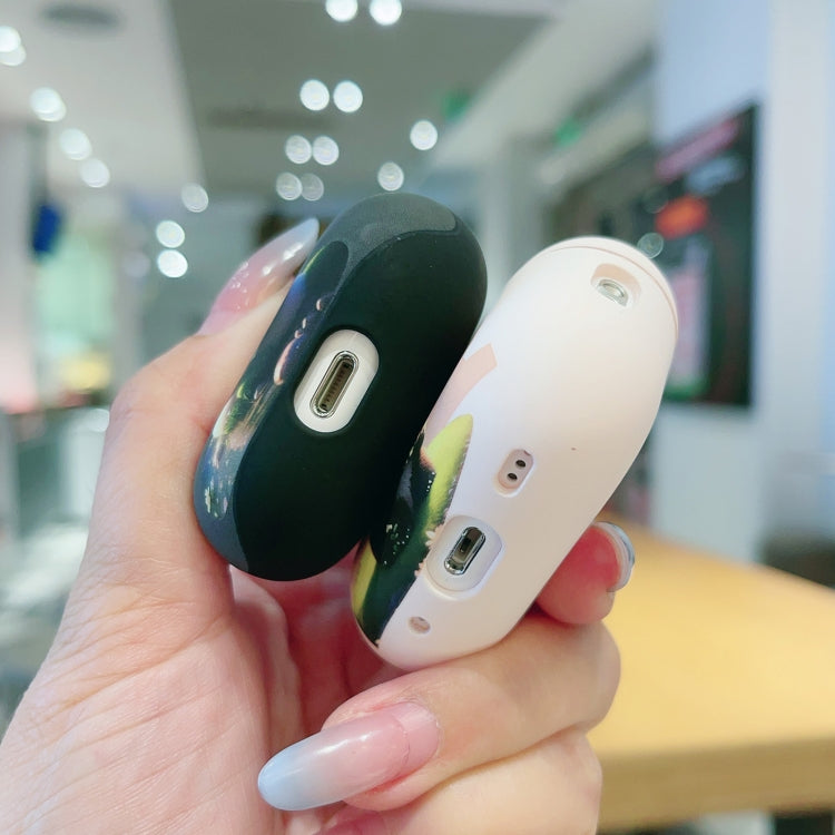 For AirPods 2 / 1 Phantom Panda Pattern Earbuds Box Frosted TPU Case(White) by buy2fix