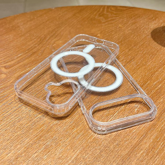 For iPhone 17 Air Large Hole Camera MagSafe Magnetic Clear Acrylic TPU Case(Transparent) - iPhone 17 Air Cases by buy2fix | Online Shopping UK | buy2fix