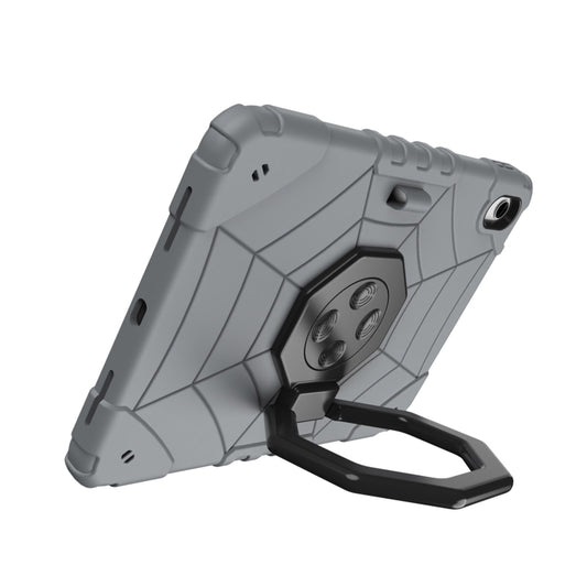 For iPad Air 11 2025 / 2024 Spider Turntable Handle Stress Relief Tablet Case(Grey Black) by buy2fix