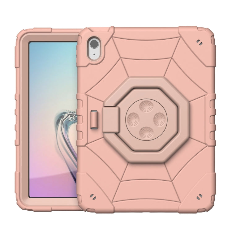 For iPad Air 11 2025 / 2024 Spider Turntable Handle Stress Relief Tablet Case(Rose Gold) - iPad Air 11 2025 / 2024 Cases by buy2fix | Online Shopping UK | buy2fix