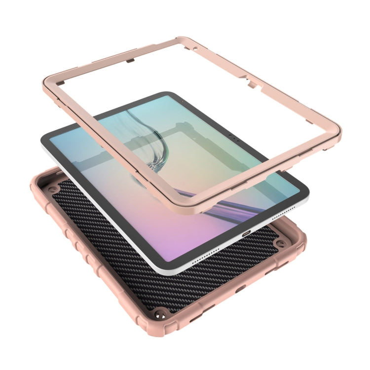 For iPad Air 11 2025 / 2024 Spider Turntable Handle Stress Relief Tablet Case(Rose Gold) - iPad Air 11 2025 / 2024 Cases by buy2fix | Online Shopping UK | buy2fix
