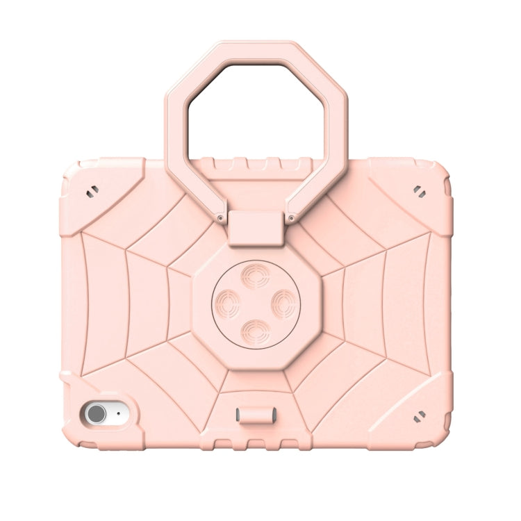 For iPad Air 11 2025 / 2024 Spider Turntable Handle Stress Relief Tablet Case(Rose Gold) - iPad Air 11 2025 / 2024 Cases by buy2fix | Online Shopping UK | buy2fix