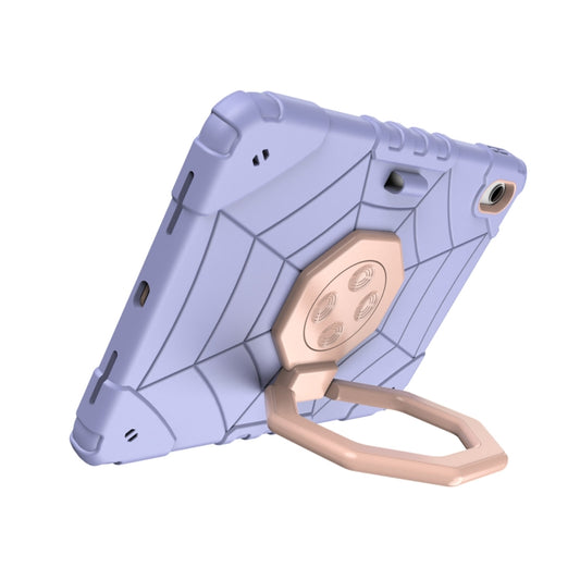 For iPad Air 11 2025 / 2024 Spider Turntable Handle Stress Relief Tablet Case(Purple Gold) by buy2fix