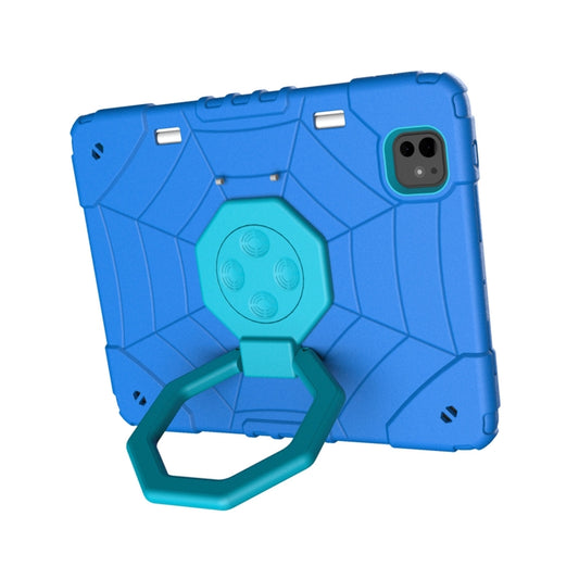 For iPad Pro 11 2025 / 2024 Spider Turntable Handle Stress Relief Tablet Case(Blue) by buy2fix