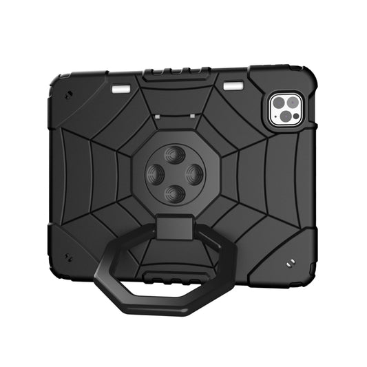 For iPad Pro 11 2022 / 2021 / 2020 Spider Turntable Handle Stress Relief Tablet Case(Black) - iPad Pro 11 (2022/2021) Cases by buy2fix | Online Shopping UK | buy2fix