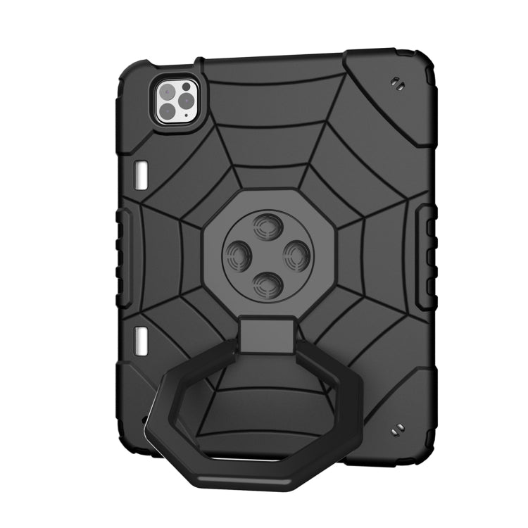 For iPad Pro 11 2022 / 2021 / 2020 Spider Turntable Handle Stress Relief Tablet Case(Black) - iPad Pro 11 (2022/2021) Cases by buy2fix | Online Shopping UK | buy2fix