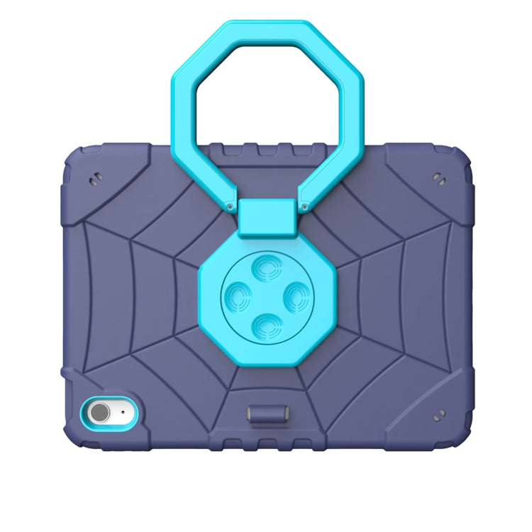 For iPad 2025 / 2022 Spider Turntable Handle Stress Relief Tablet Case(Navy Blue Blue) - iPad 2025 / 2022 Cases by buy2fix | Online Shopping UK | buy2fix