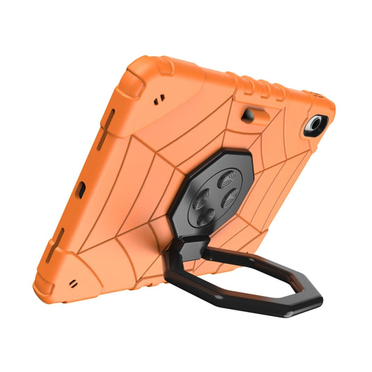 For iPad Air 2022 / 2020 10.9 Spider Turntable Handle Stress Relief Tablet Case(Orange Black) - iPad Air (2022) / (2020) 10.9 Cases by buy2fix | Online Shopping UK | buy2fix