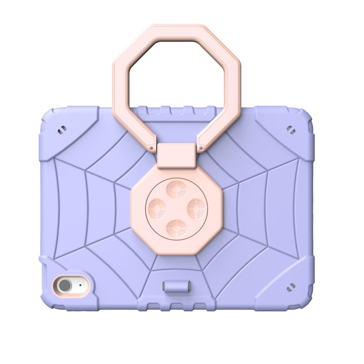 For iPad Air 2022 / 2020 10.9 Spider Turntable Handle Stress Relief Tablet Case(Purple Gold) - iPad Air (2022) / (2020) 10.9 Cases by buy2fix | Online Shopping UK | buy2fix