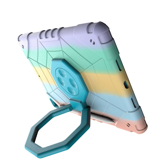 For iPad 10.2 2021 / 2020 / 2019 Spider Turntable Handle Stress Relief Tablet Case(Gradient Color Blue) - iPad 10.2 Cases by buy2fix | Online Shopping UK | buy2fix