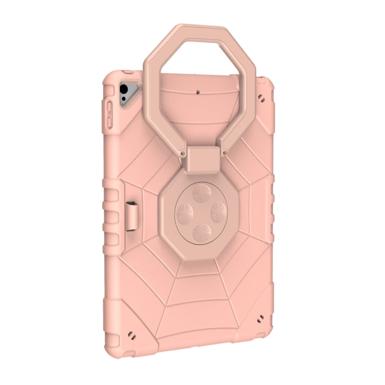 For iPad 10.2 2021 / 2020 / 2019 Spider Turntable Handle Stress Relief Tablet Case(Rose Gold) - iPad 10.2 Cases by buy2fix | Online Shopping UK | buy2fix