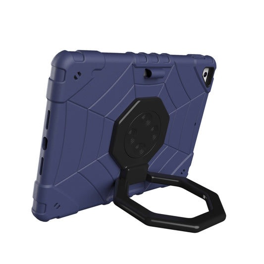 For iPad 9.7 2018 / Air / Air 2 Spider Turntable Handle Stress Relief Tablet Case(Navy Blue Black) - iPad Pro 9.7 inch Cases by buy2fix | Online Shopping UK | buy2fix